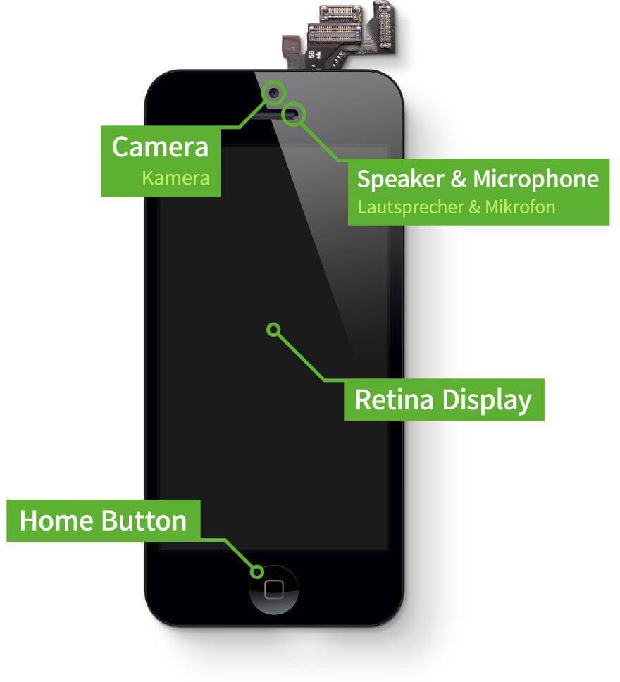 Giga Fixxoo Display Reparaturset Apple iPhone 5 Weiß