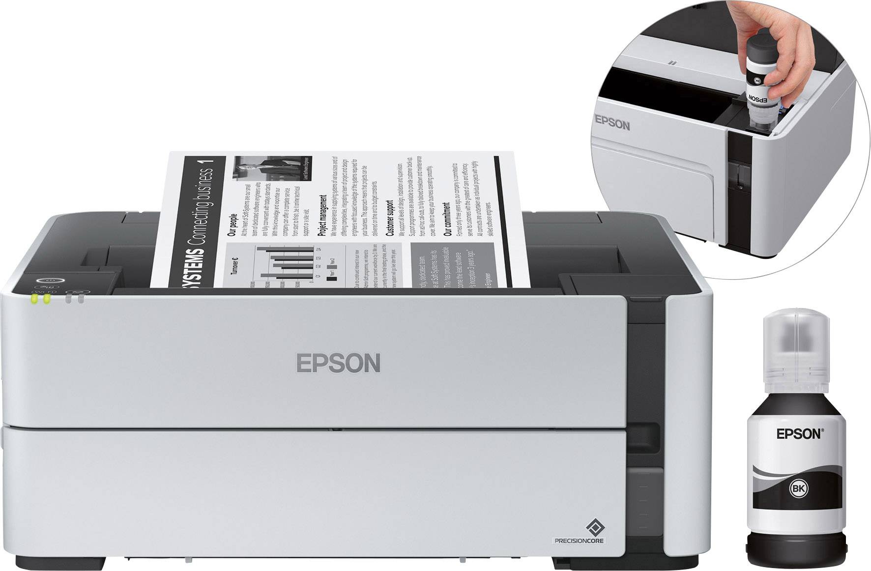 Epson EcoTank ET-M1170 Drucker Tintenstrahl Schwarz-Weiß A4 LAN, WLAN, Duplex, Tintentank-System