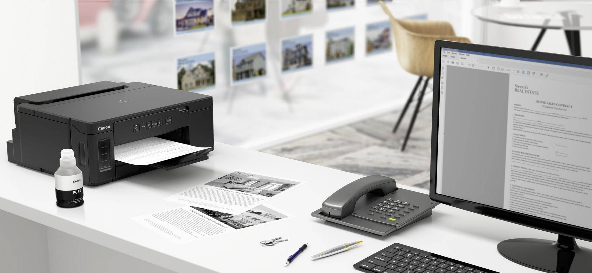 Canon PIXMA GM2050 Schwarzweiß Tintenstrahl Drucker A4 Tintentank-System, LAN, WLAN, Duplex