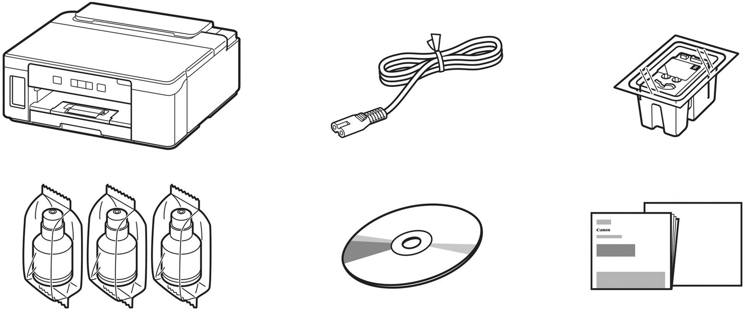 Canon PIXMA GM2050 Schwarzweiß Tintenstrahl Drucker A4 Tintentank-System, LAN, WLAN, Duplex