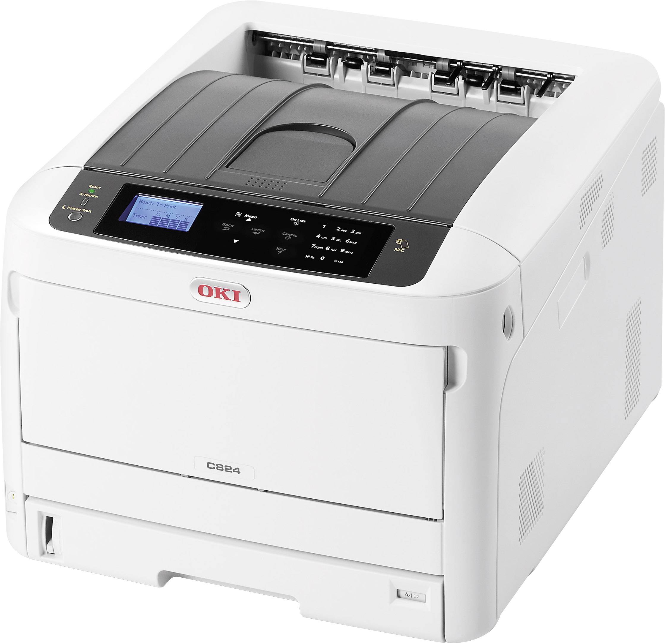 OKI C824dn - Drucker - Farbe - Duplex - LED - A3 - 1200 x 600 dpi - bis zu 26 Seiten/Min. (einfarbig)/