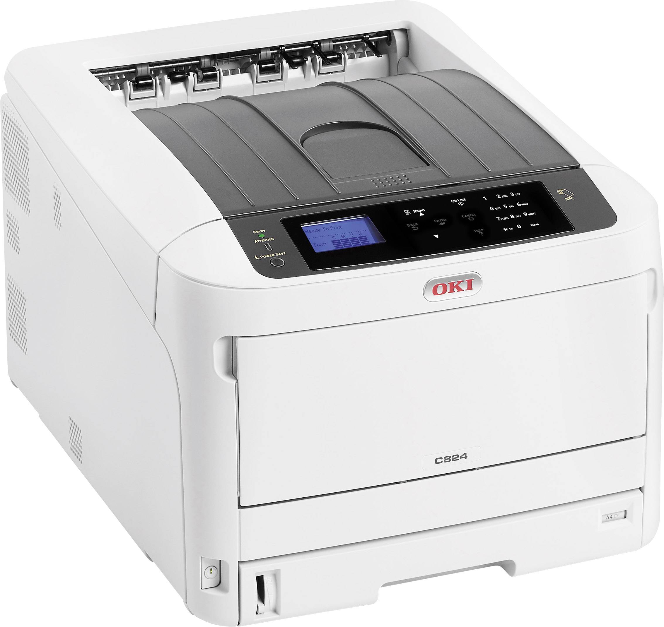 OKI C824dn - Drucker - Farbe - Duplex - LED - A3 - 1200 x 600 dpi - bis zu 26 Seiten/Min. (einfarbig)/