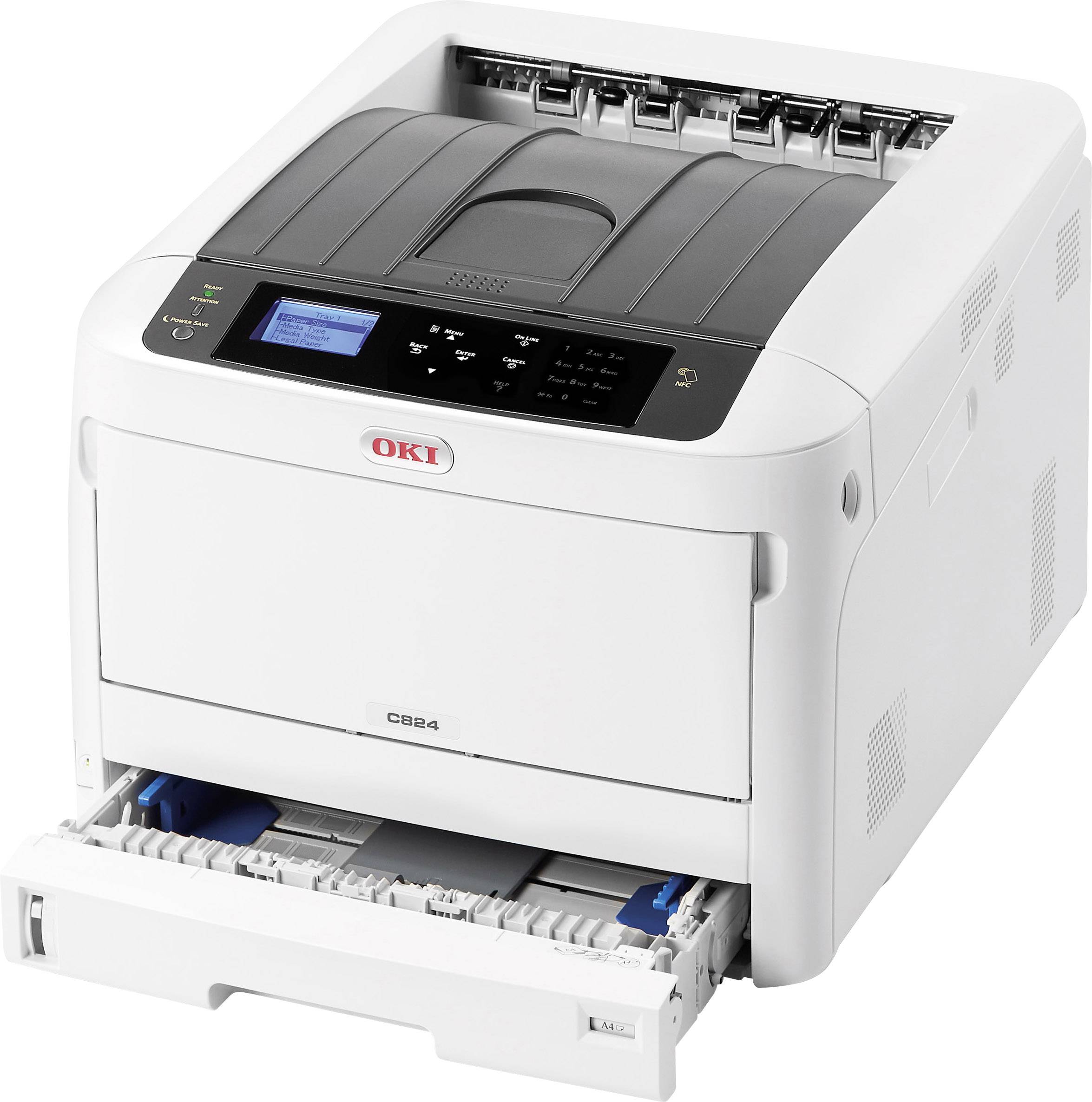 OKI C824dn - Drucker - Farbe - Duplex - LED - A3 - 1200 x 600 dpi - bis zu 26 Seiten/Min. (einfarbig)/