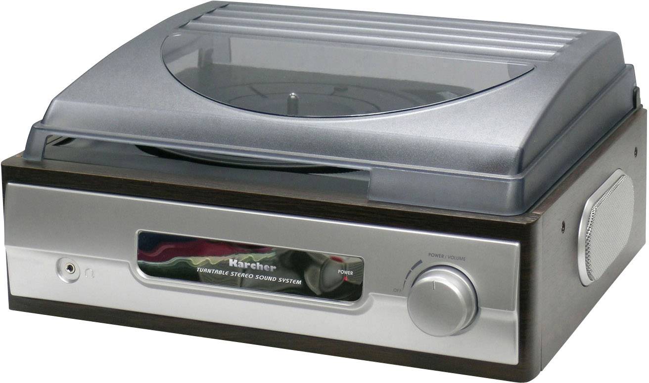 Karcher KA 8050 Plattenspieler Riemenantrieb Mahagoni, Silber
