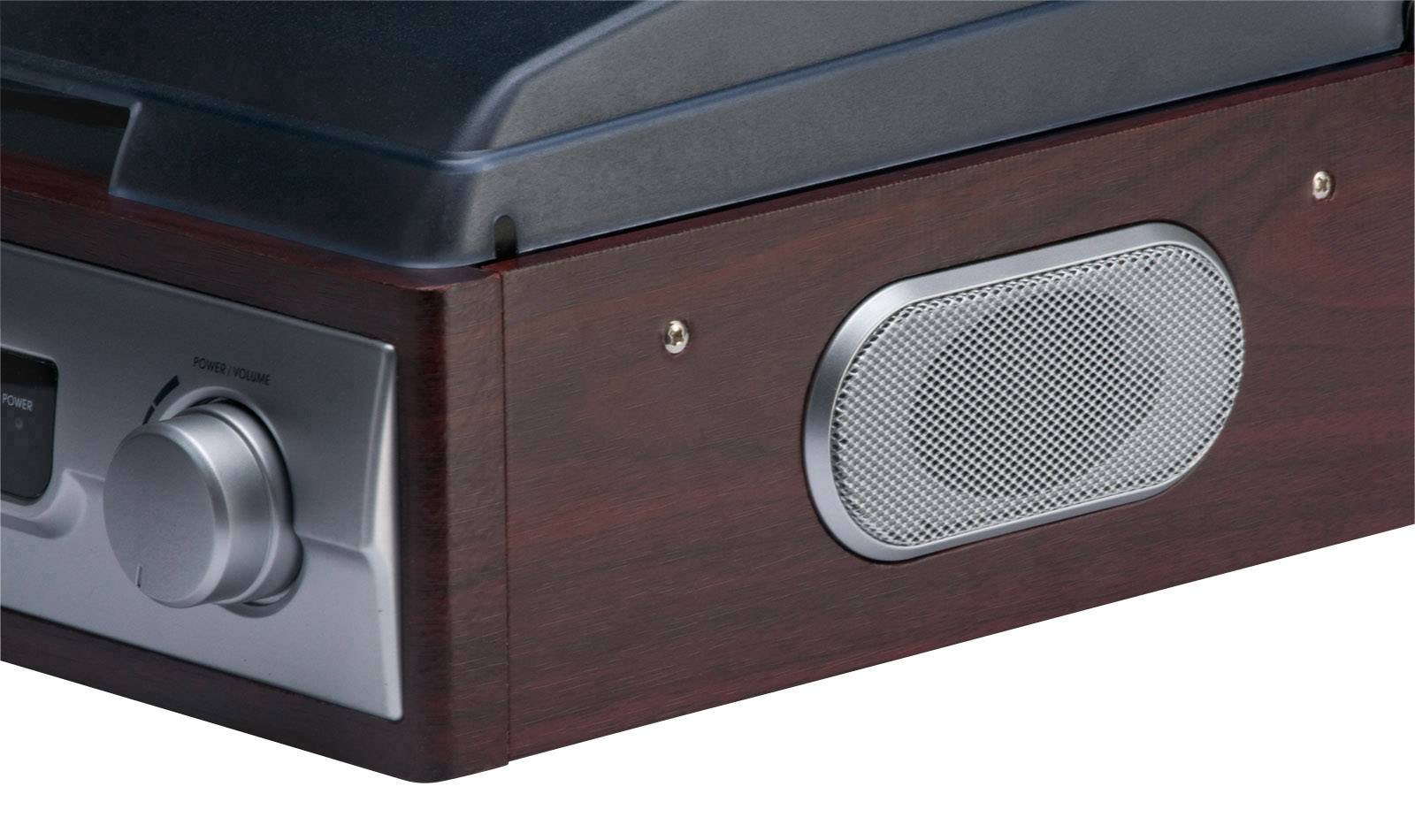 Karcher KA 8050 Plattenspieler Riemenantrieb Mahagoni, Silber