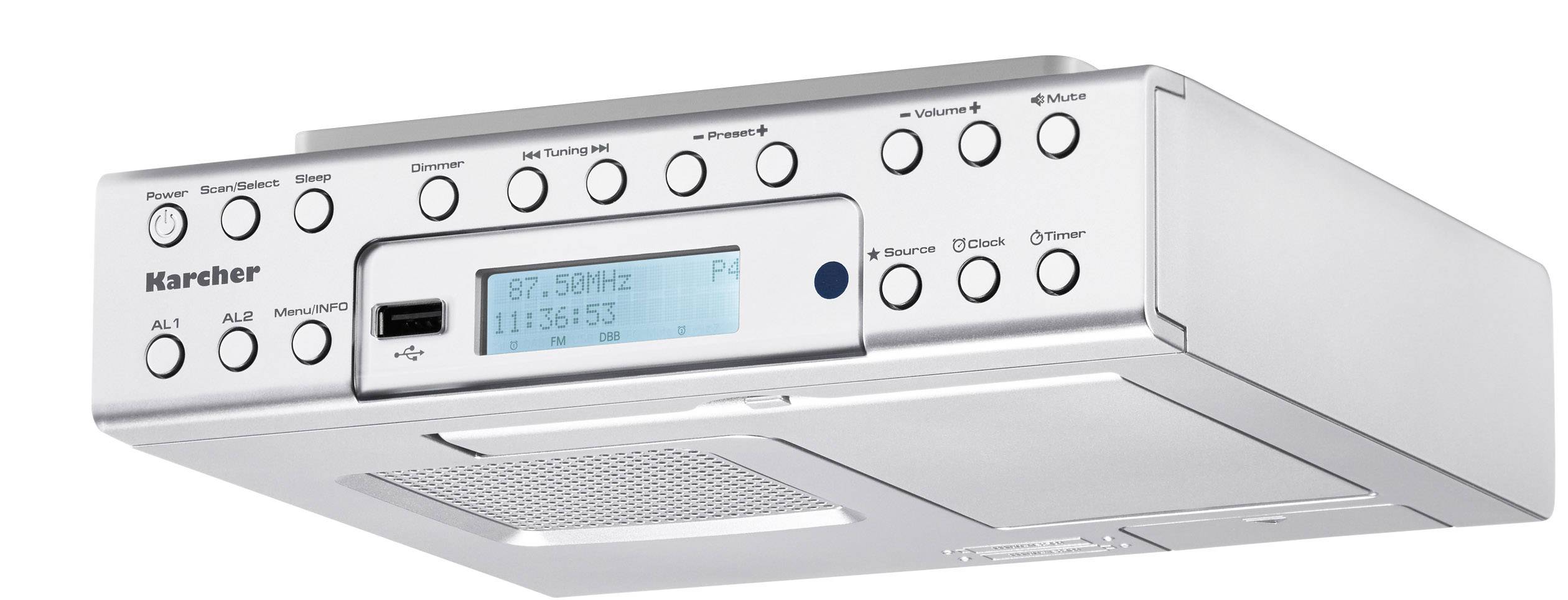 Karcher RA 2030D Unterbauradio DAB+ USB Silber