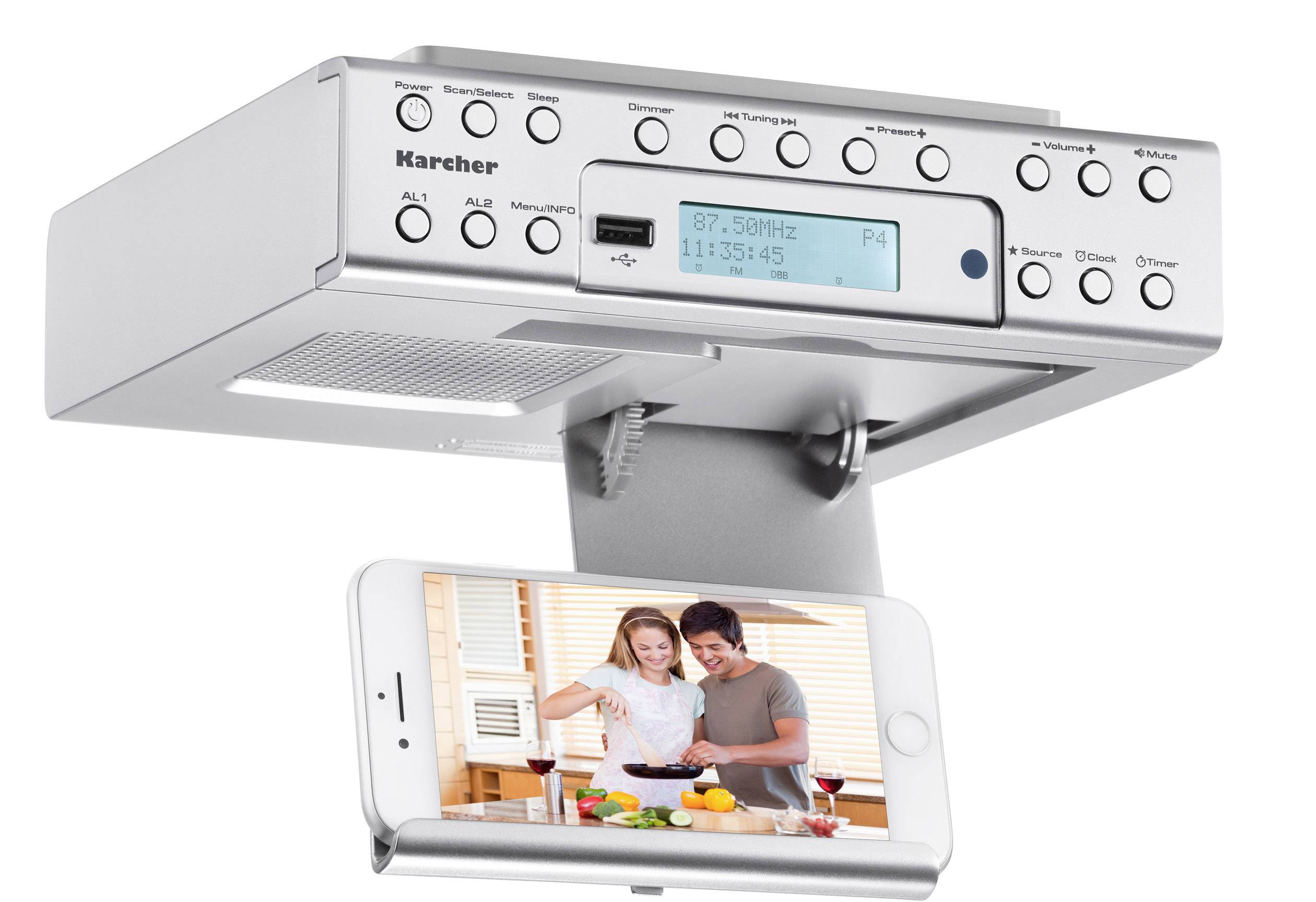 Karcher RA 2030D Unterbauradio DAB+ USB Silber