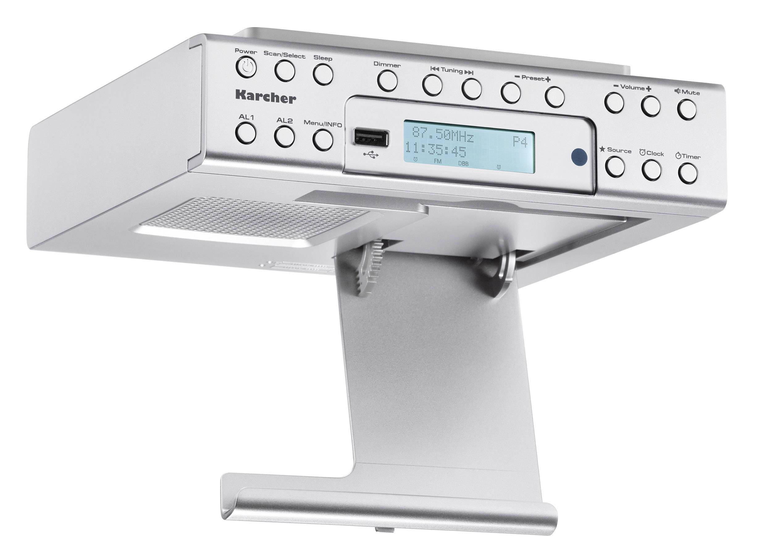 Karcher RA 2030D Unterbauradio DAB+ USB Silber