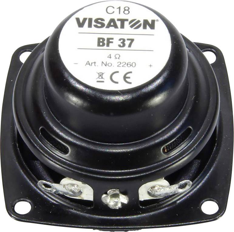 Lautsprecherchassis der Marke Visaton BF 37, Modell C18, 4 Ohm Widerstand, Art.-Nr. 2260.