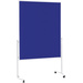 Magnetoplan Moderationstafel 2111103 (B x H) 1200mm x 1500mm Filz Blau, Weiß beidseitig verwendbar, Inkl. Rollen, Pinntafel