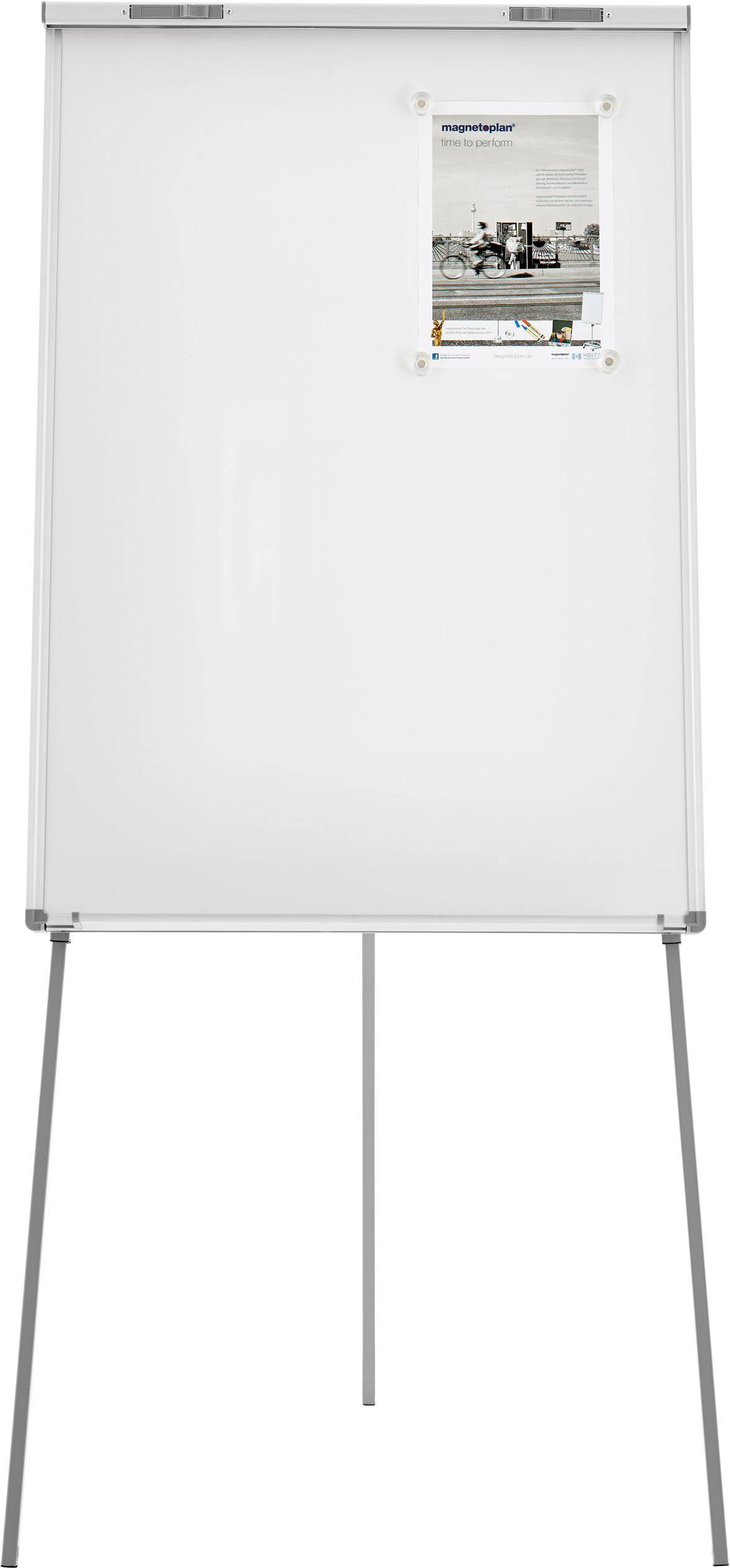 Magnetoplan Flipchart Junior SP (L x B x H) 1100 x 750 x 1850 mm Weiß abwischbar, beschriftbar, höhenverstellbar, Inkl. Ablageschale, magnethaftend