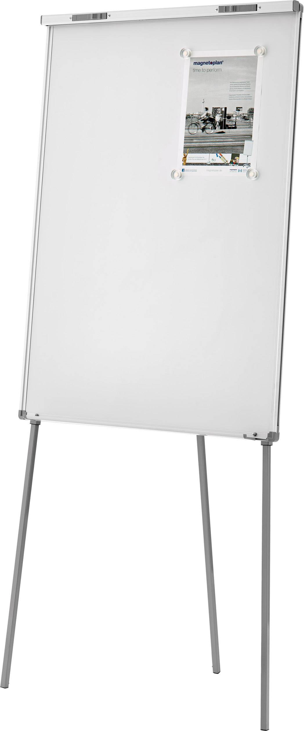 Magnetoplan Flipchart Junior SP (L x B x H) 1100 x 750 x 1850 mm Weiß abwischbar, beschriftbar, höhenverstellbar, Inkl. Ablageschale, magnethaftend