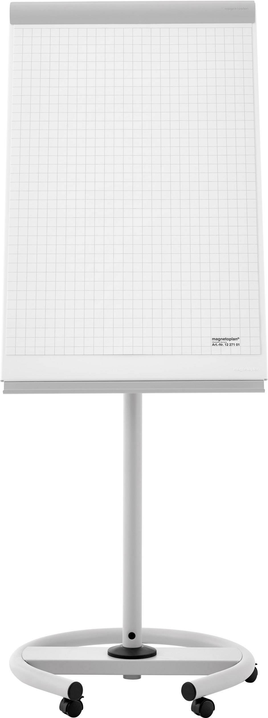 magnetoplan Flipchart De Luxe (B x H) 680 mm x 970 mm Weiß beschriftbar, abwischbar, höhenverstellbar, Inkl. Ablageschale, magnethaftend 12270F13