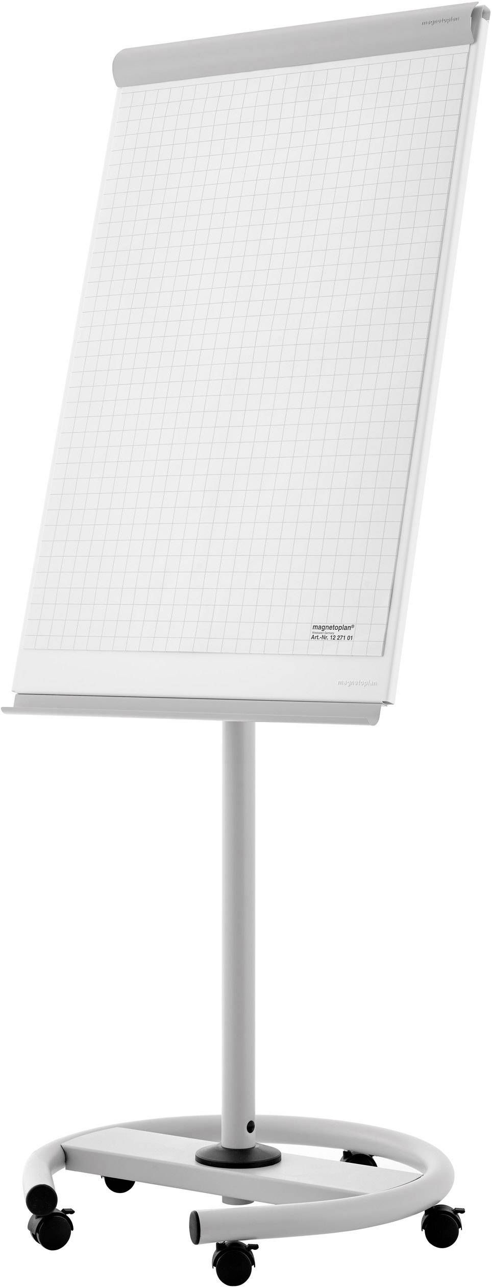magnetoplan Flipchart De Luxe (B x H) 680 mm x 970 mm Weiß beschriftbar, abwischbar, höhenverstellbar, Inkl. Ablageschale, magnethaftend 12270F13