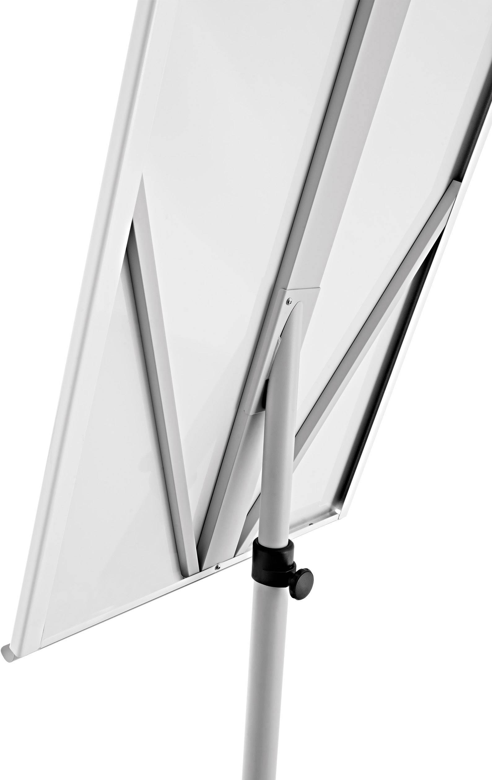 magnetoplan Flipchart De Luxe (B x H) 680 mm x 970 mm Weiß beschriftbar, abwischbar, höhenverstellbar, Inkl. Ablageschale, magnethaftend 12270F13