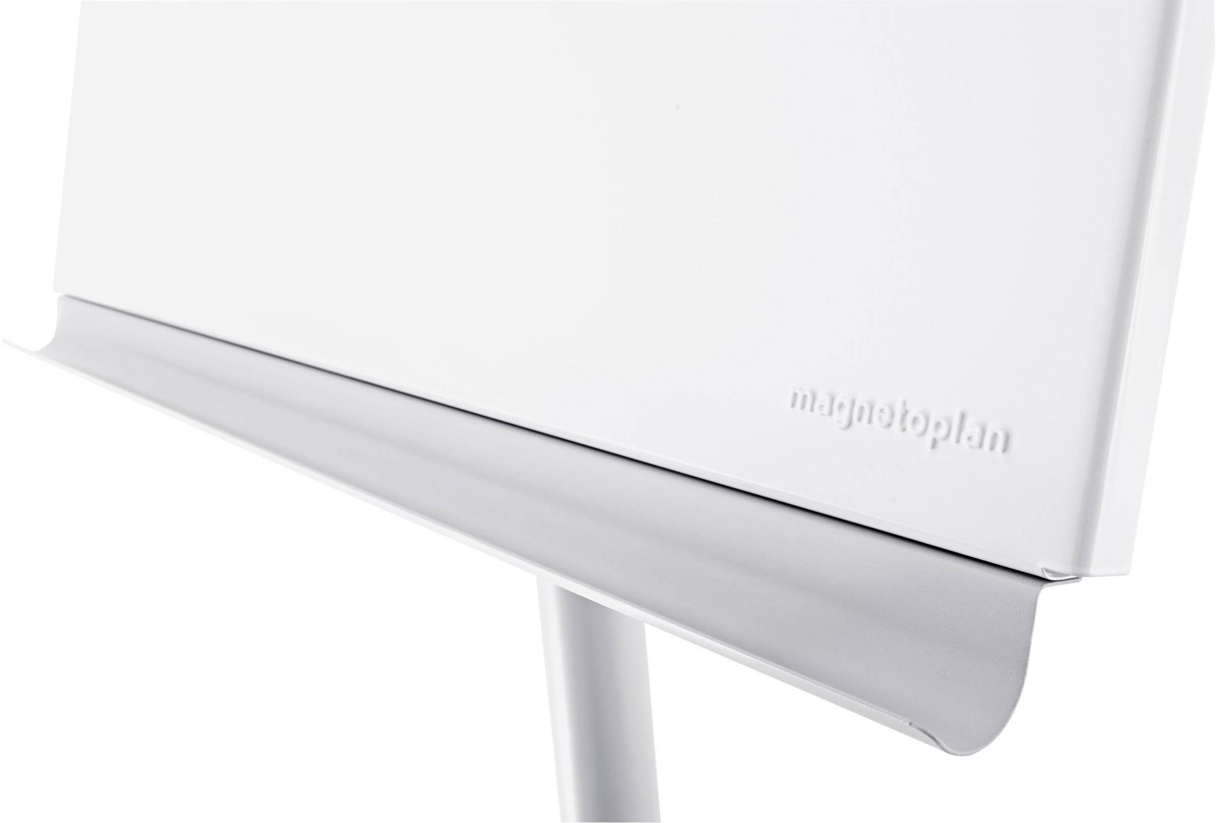 magnetoplan Flipchart De Luxe (B x H) 680 mm x 970 mm Weiß beschriftbar, abwischbar, höhenverstellbar, Inkl. Ablageschale, magnethaftend 12270F13