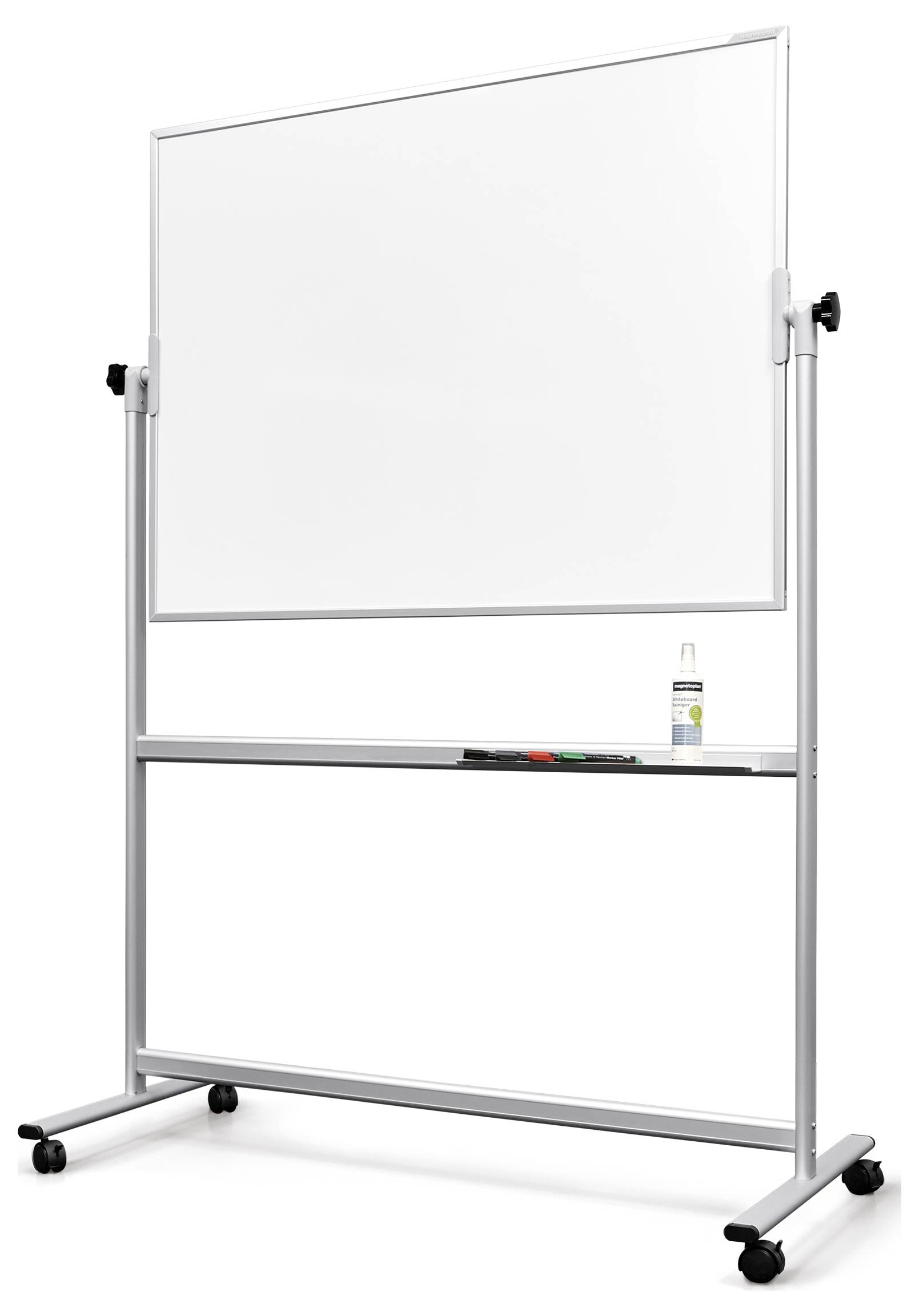 magnetoplan Whiteboard SP Mobil (B x H) 1500 mm x 1000 mm Weiß, Aluminium speziallackiert Beide Seiten nutzbar, Inkl. Ablageschale