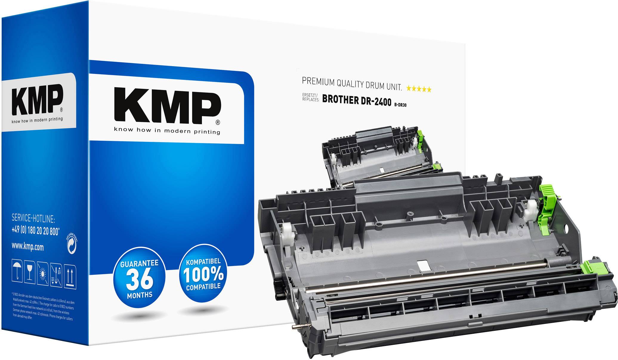KMP Trommel ersetzt Brother DR-2400, DR2400 Kompatibel Schwarz 12000 Seiten B-DR30 1267,7000
