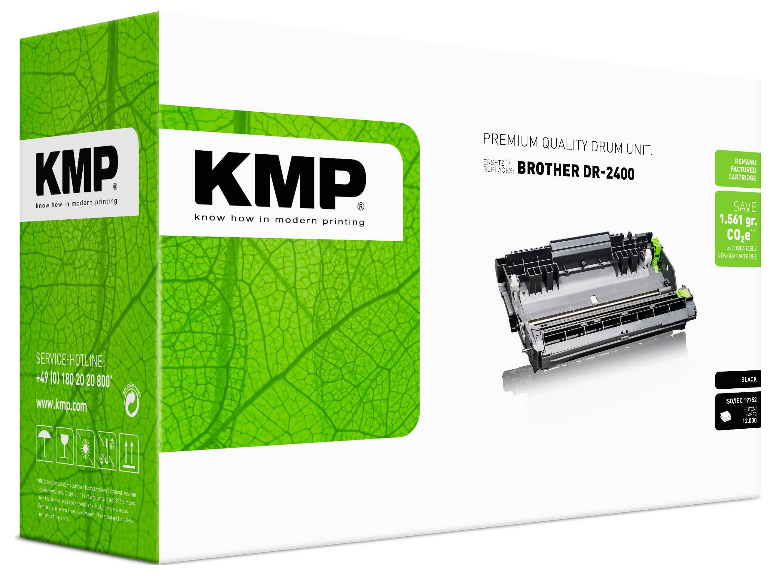 KMP Trommel ersetzt Brother DR-2400, DR2400 Kompatibel Schwarz 12000 Seiten B-DR30 1267,7000