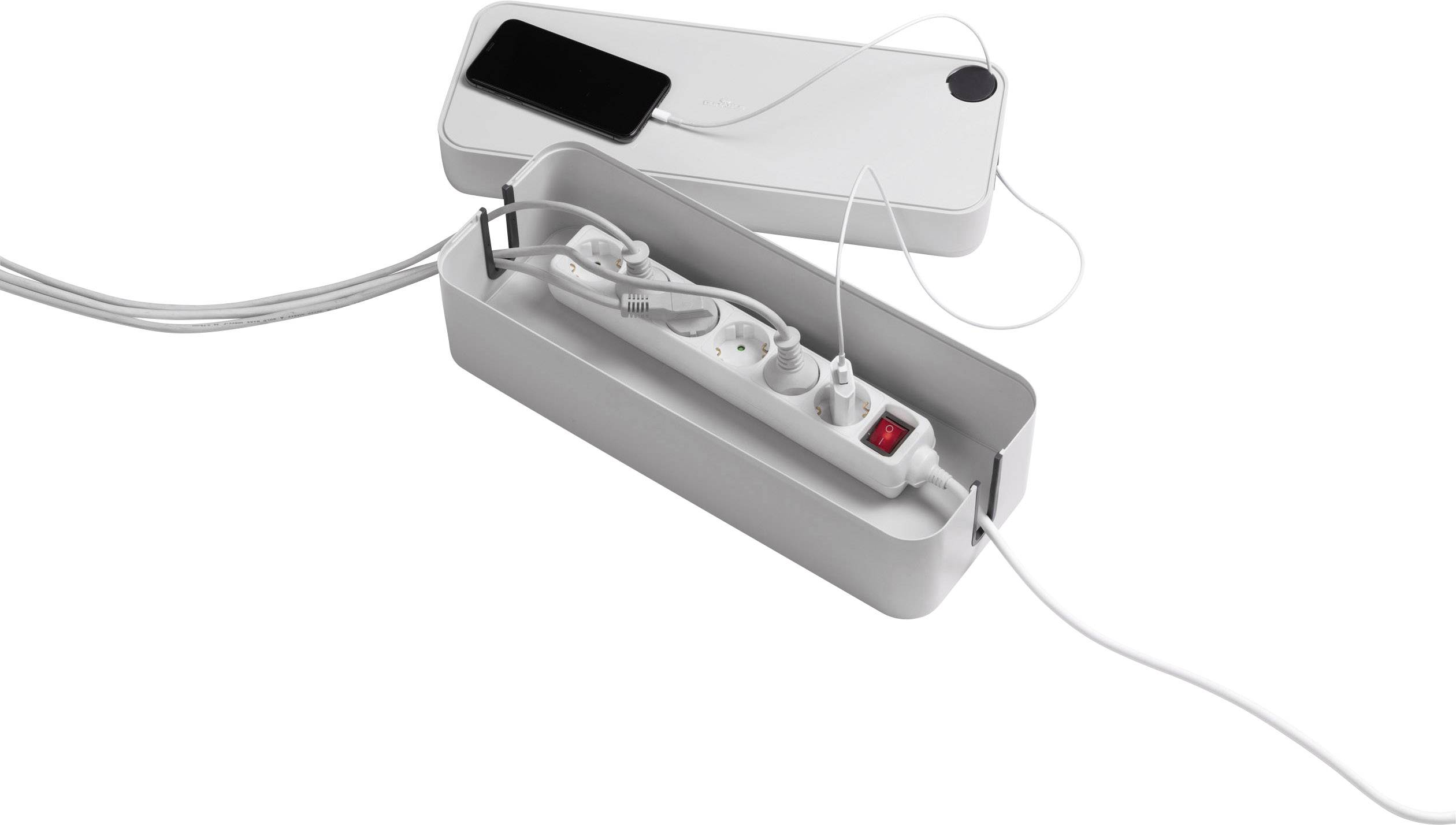 Durable Kabel-Organisations-Box CAVOLINE® BOX L 503010 Grau 1 St.