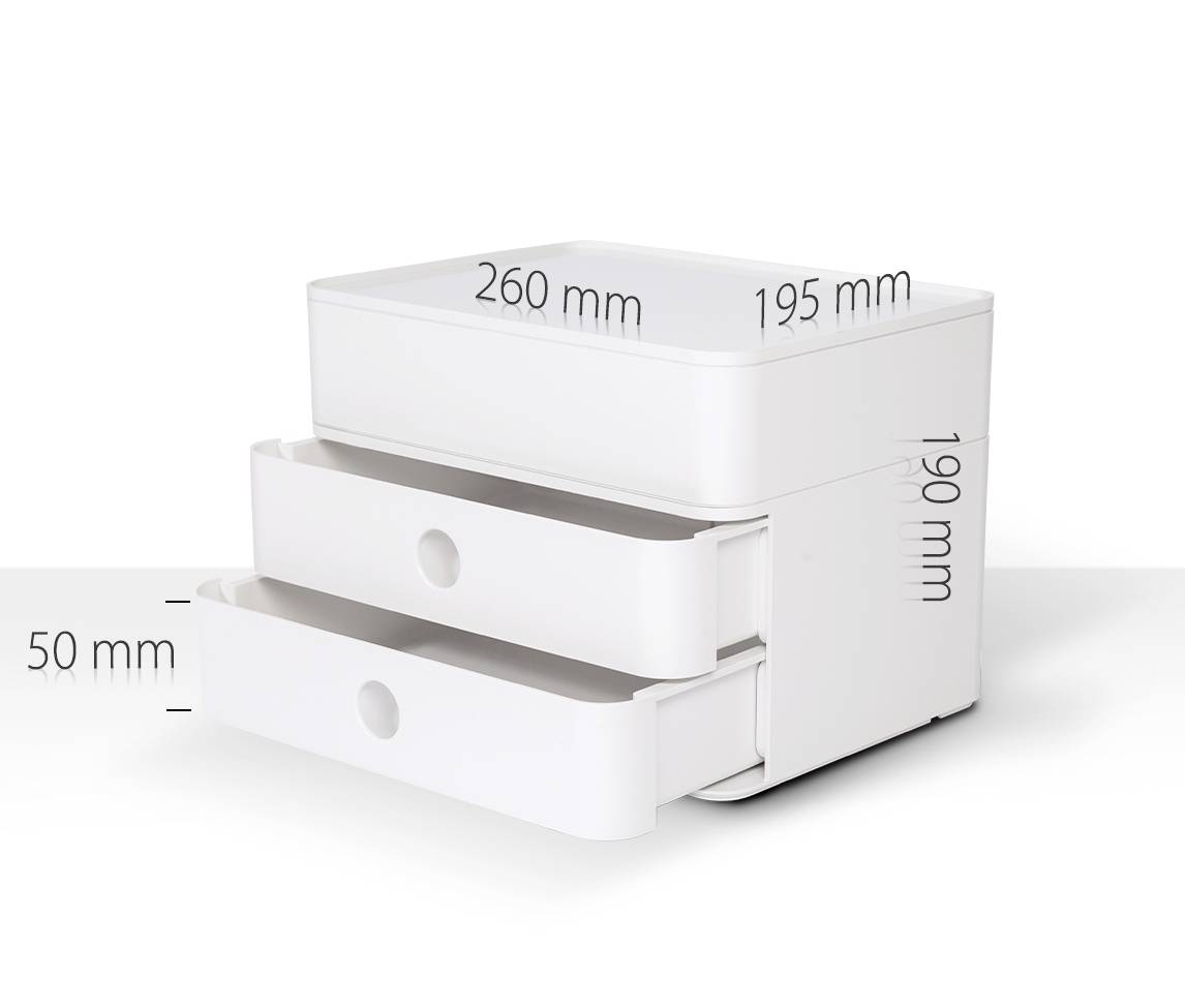 HAN SMART-BOX PLUS ALLISON 1100-12 Schubladenbox Weiß DIN A5 Anzahl der Schubfächer: 2