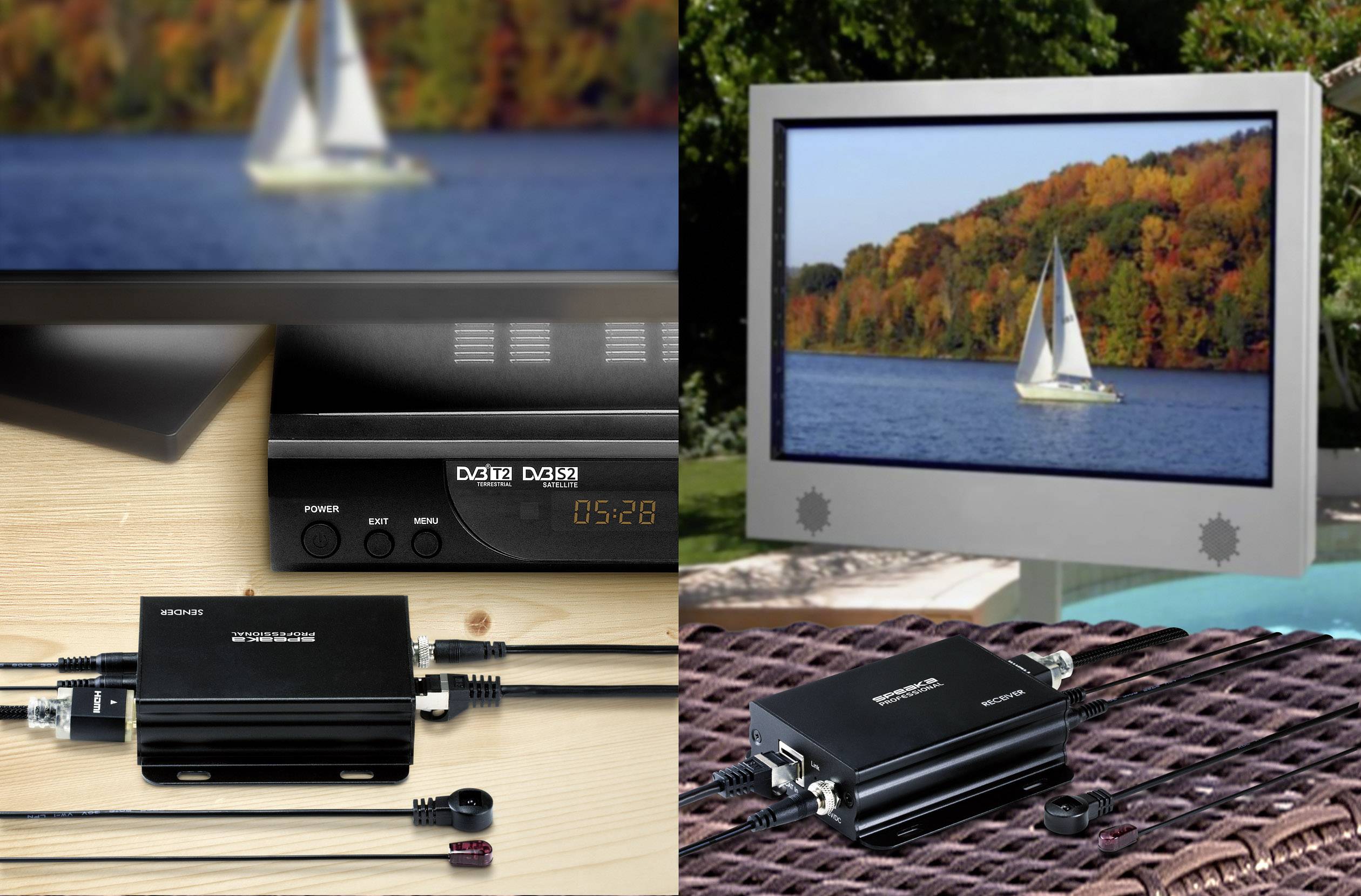 SpeaKa Professional HDMI® Extender (Verlängerung) über Netzwerkkabel RJ45 50m