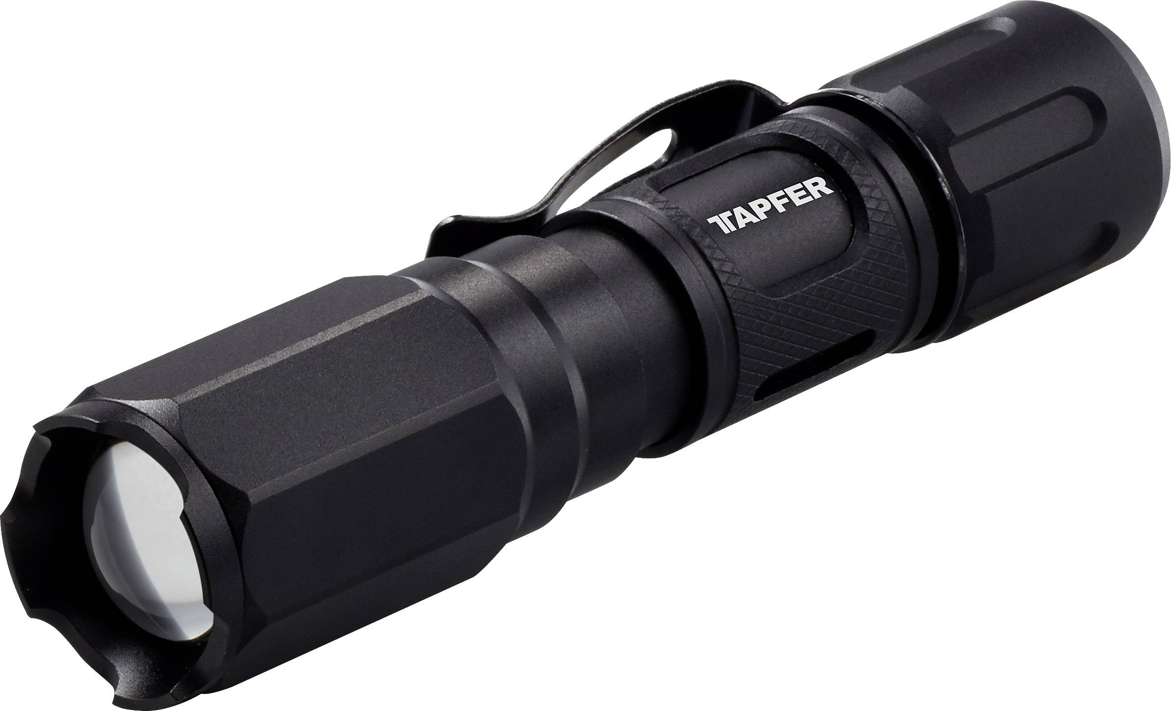 Tapfer 5002LTF LED Taschenlampe Einstellbare Punktgröße, mit Gürtelclip batteriebetrieben 135lm 68g