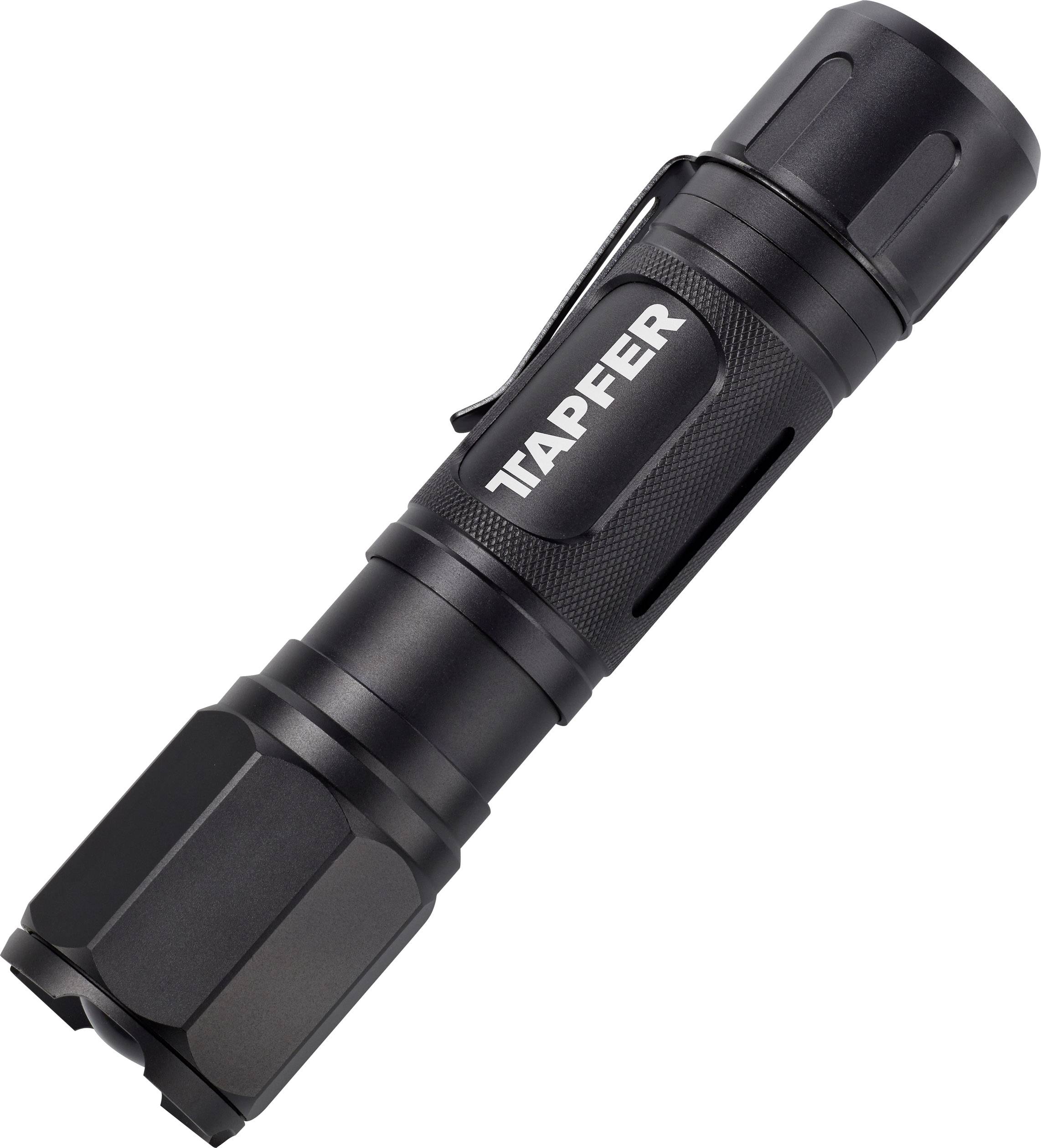 Tapfer 5004LTF LED Taschenlampe Einstellbare Punktgröße, mit Gürtelclip batteriebetrieben 1440lm 265g