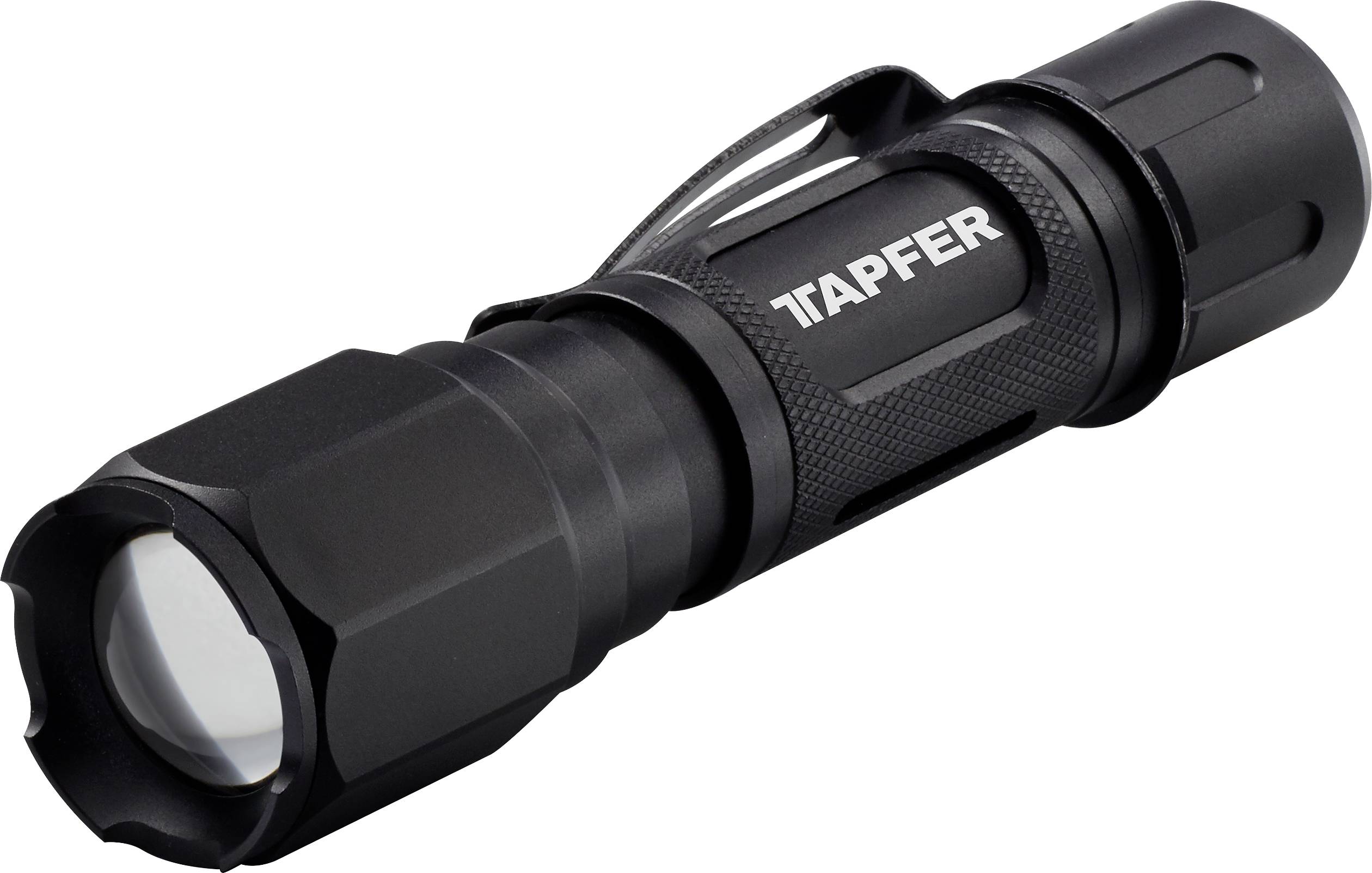 Tapfer 5005LTF LED Taschenlampe Einstellbare Punktgröße, mit Gürtelclip akkubetrieben 760lm 89g