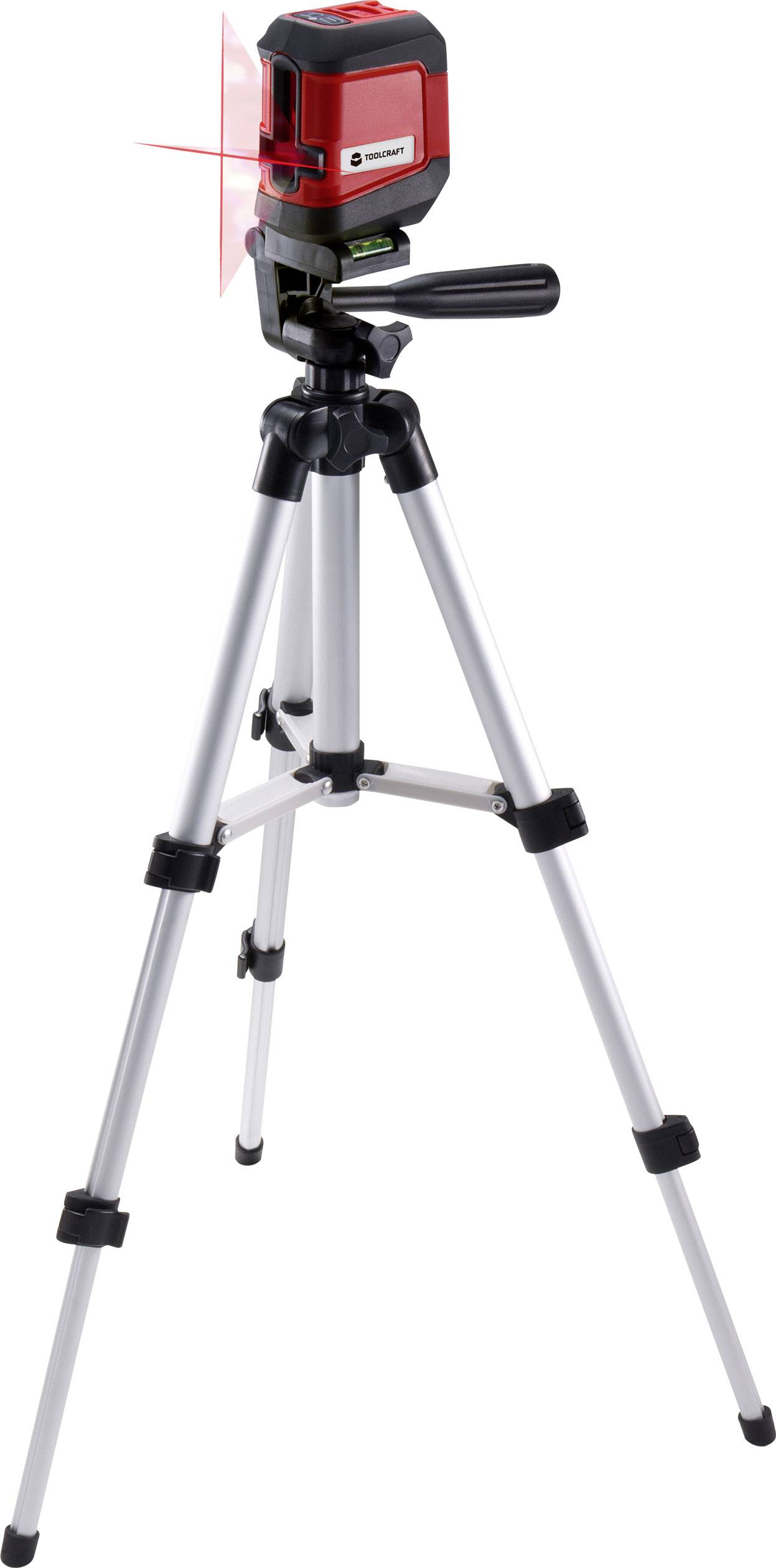 TOOLCRAFT CL8 Kreuzlinienlaser inkl. Stativ, selbstnivellierend Reichweite (max.): 8m
