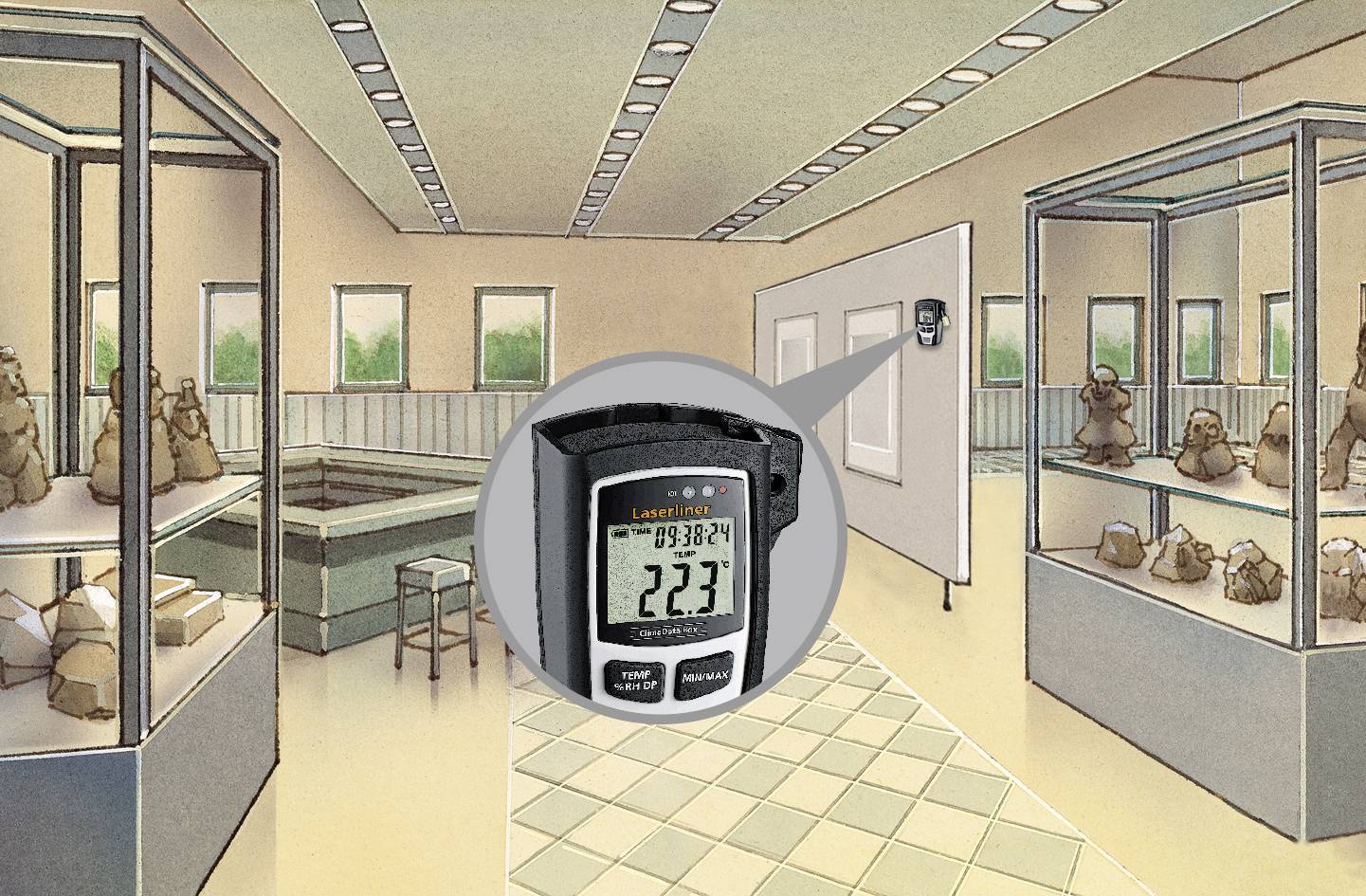 Laserliner 082.031A Luftfeuchtemessgerät (Hygrometer) 0% rF 100% rF Taupunkt-/Schimmelwarnanzeige