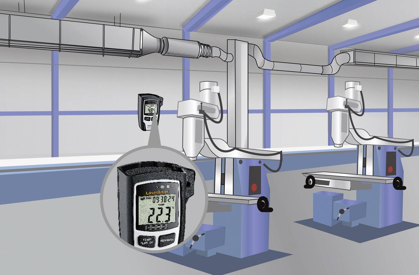 Laserliner 082.031A Luftfeuchtemessgerät (Hygrometer) 0% rF 100% rF Taupunkt-/Schimmelwarnanzeige