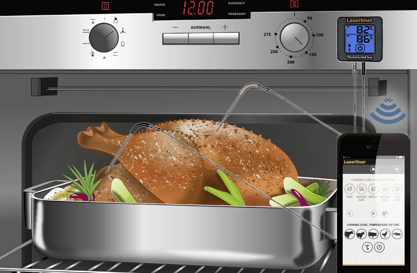 Laserliner 082.429A Einstichthermometer 300°C (max)