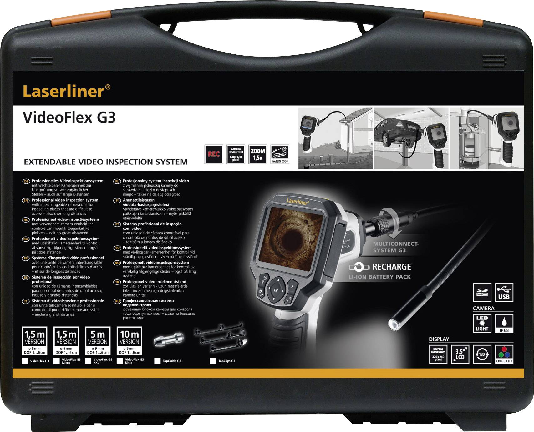 Laserliner 082.213A Endoskop Sonden-Ø: 9mm Sonden-Länge: 5m