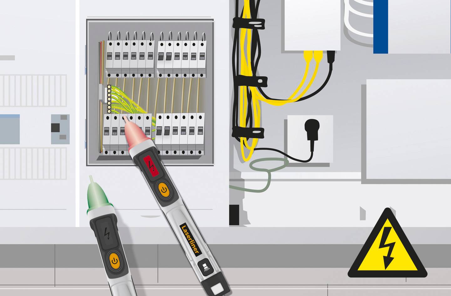 Laserliner ActiveFinder Pro Berührungsloser Spannungsprüfer CAT IV 1000V LED