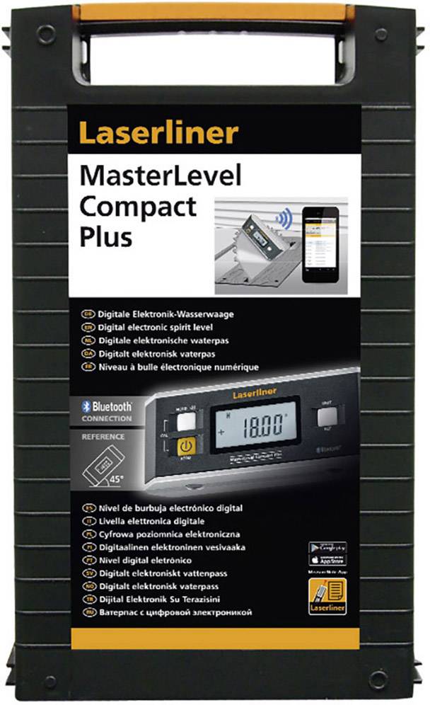 Laserliner MasterLevel Compact Plus 081.265A Digitale Wasserwaage mit Magnet 30 mm