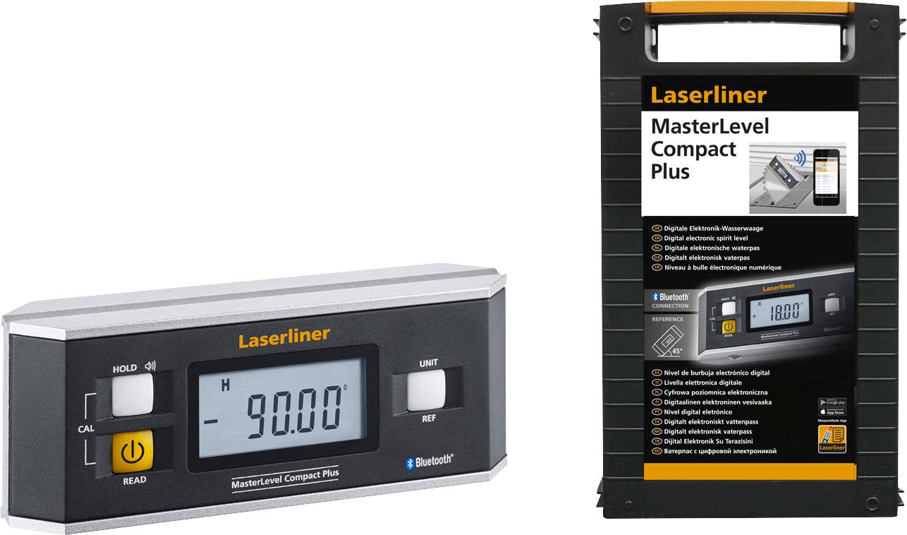 Laserliner MasterLevel Compact Plus 081.265A Digitale Wasserwaage mit Magnet 30mm