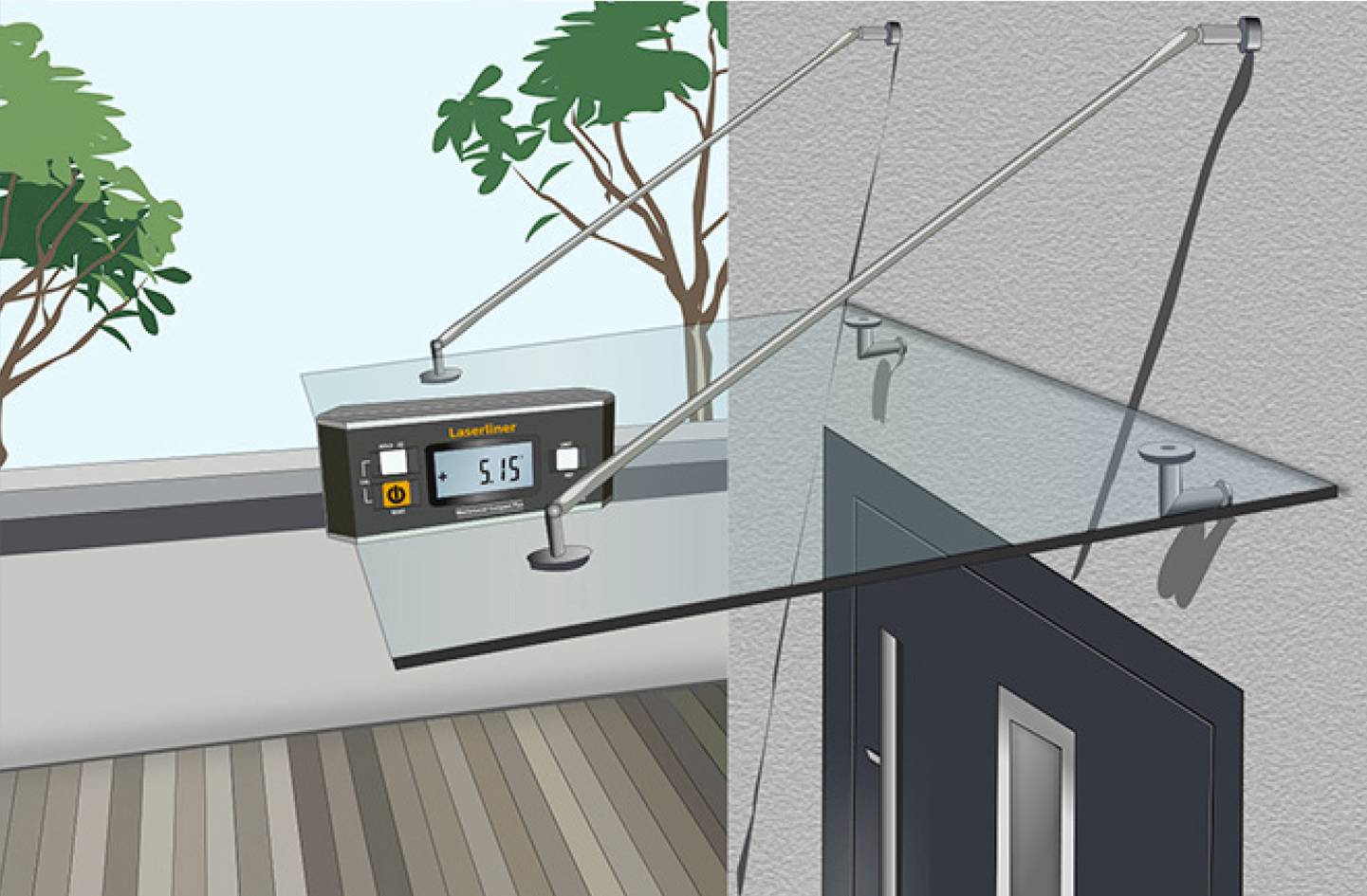 Laserliner MasterLevel Compact Plus 081.265A Digitale Wasserwaage mit Magnet 30mm