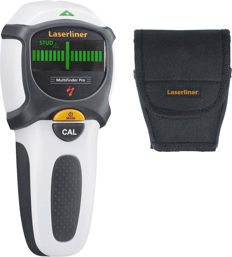 Handmessgerät zur Ortung von Leitungen, Metall und Holz mit digitalem Display und Koffer, Marke Laserliner.