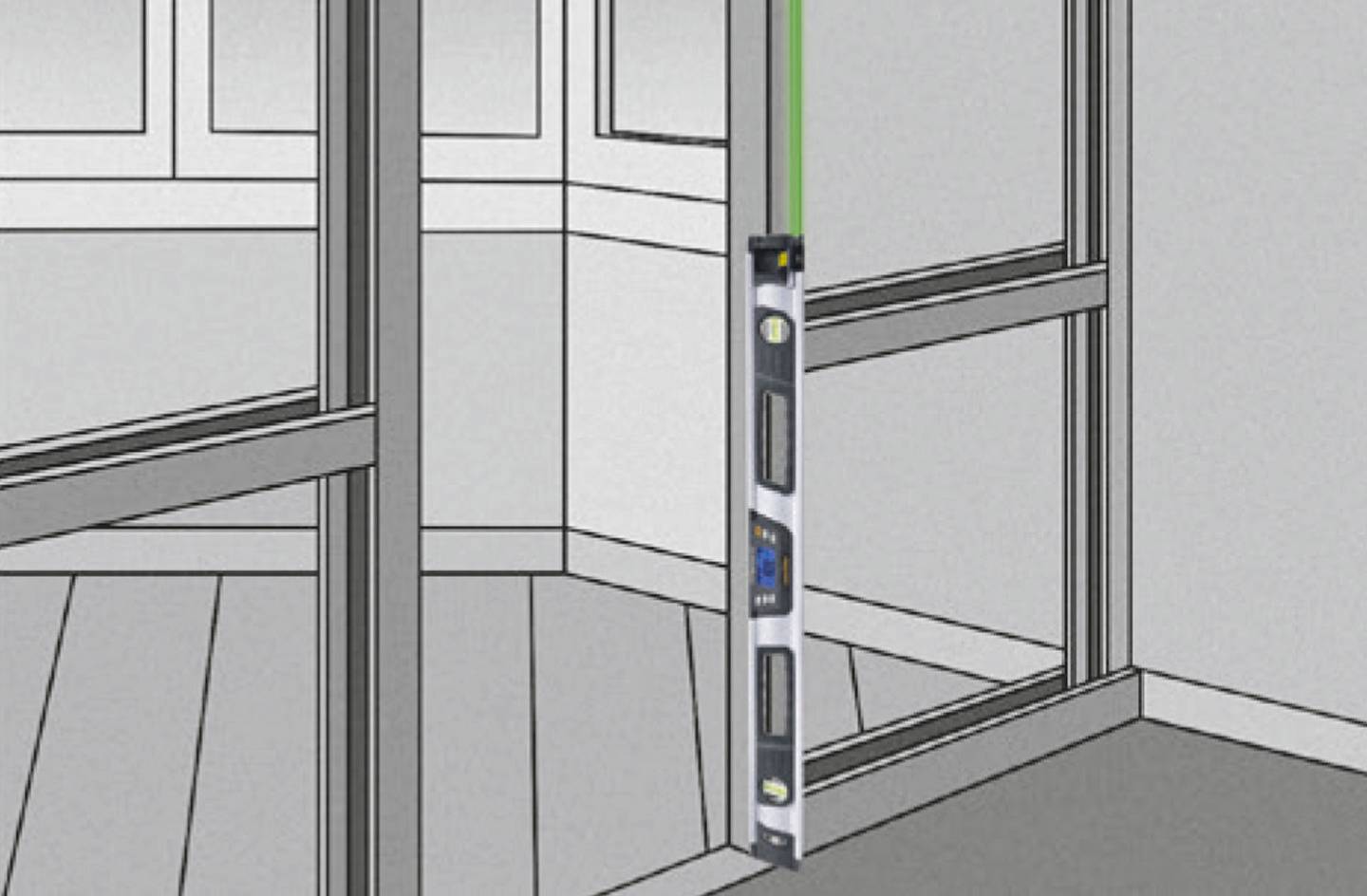 Laserliner 081.257A 081.257A Laser-Wasserwaage mit Magnet 800 mm