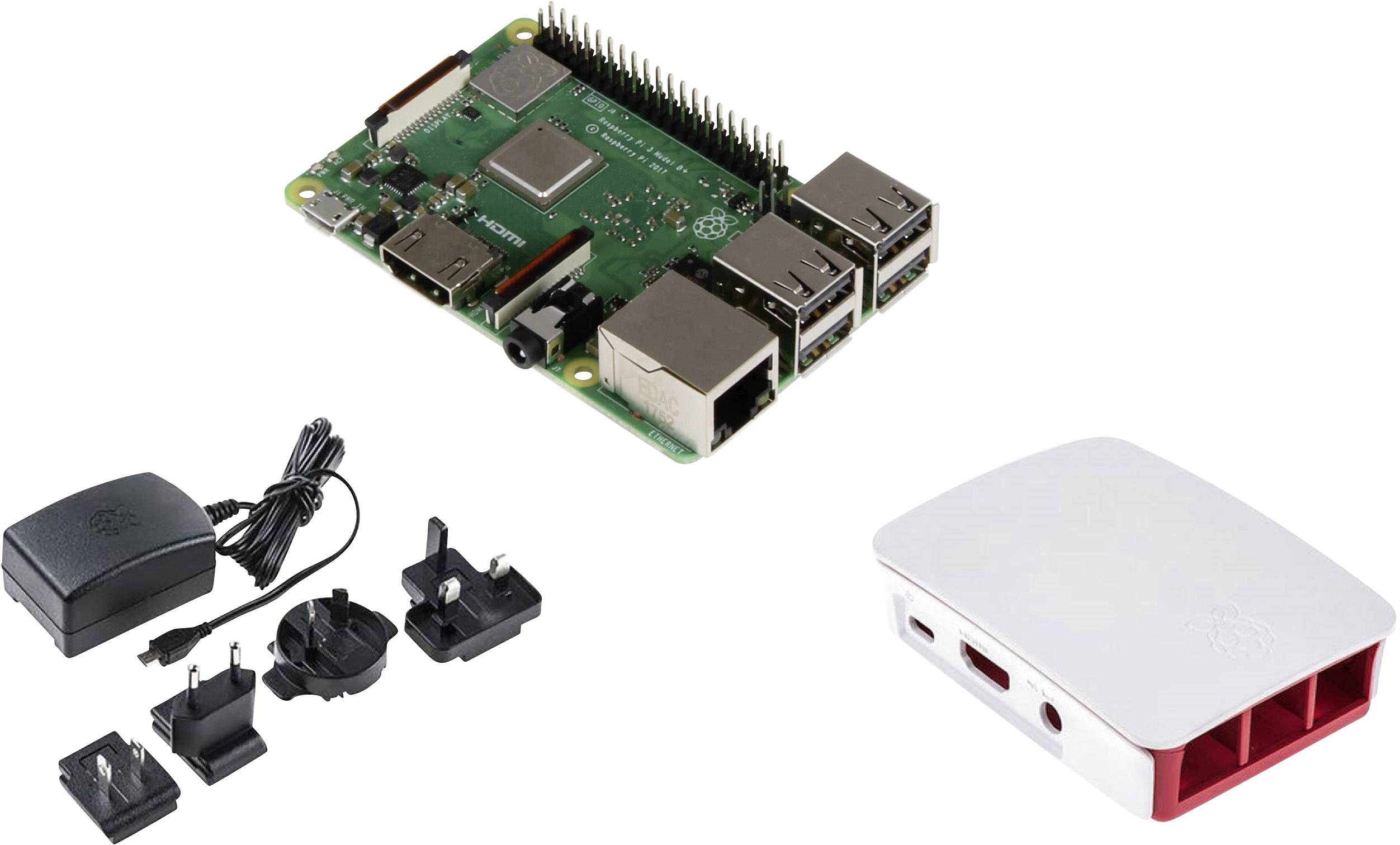 Raspberry Pi® Essentials Kit 3 B+ 1GB 4 x 1.4GHz inkl. Netzteil, inkl. Gehäuse