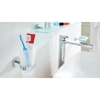 tesa 40327-00000-00 SMOOZ Zahnputzbecher Klebstoff Chrom (glänzend), Weiß (satiniert) tesa 40327-00000-00 SMOOZ Zahnputzbecher Klebstoff Chrom (glänzend), Weiß (satiniert)