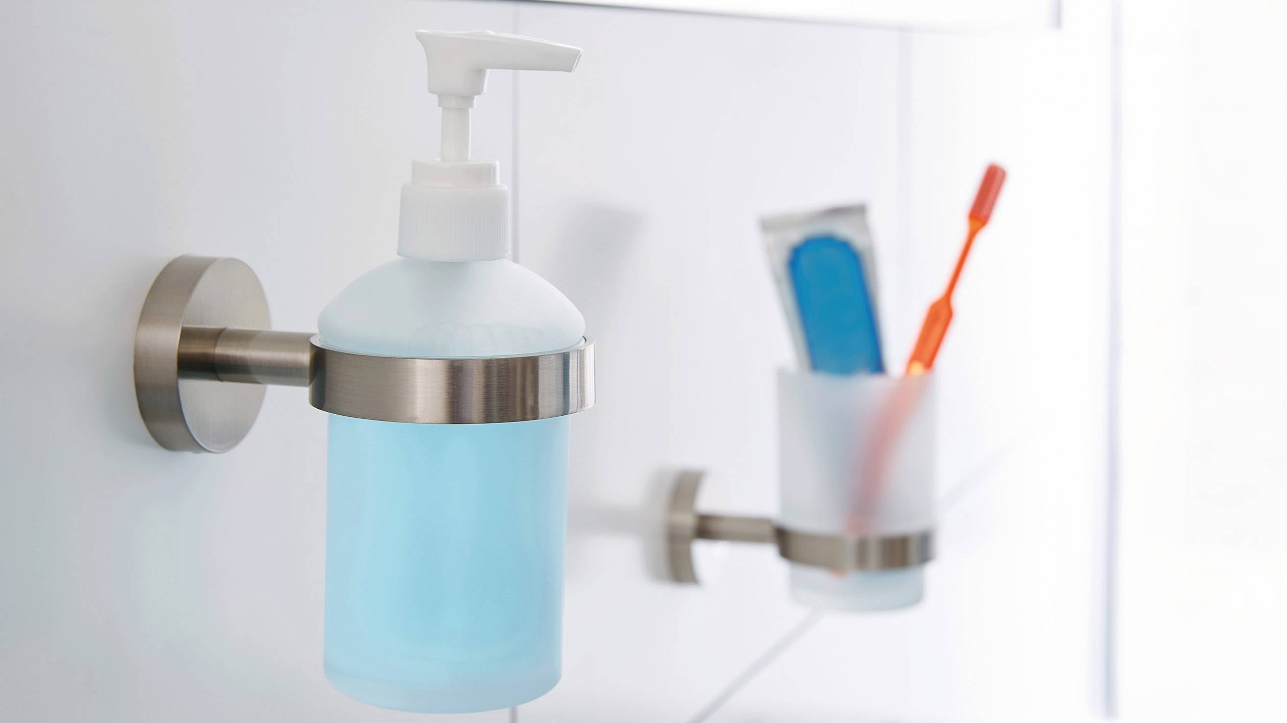 tesa MOON 40309-00000-00 Seifenspender 200 ml Silber, Weiß (satiniert)