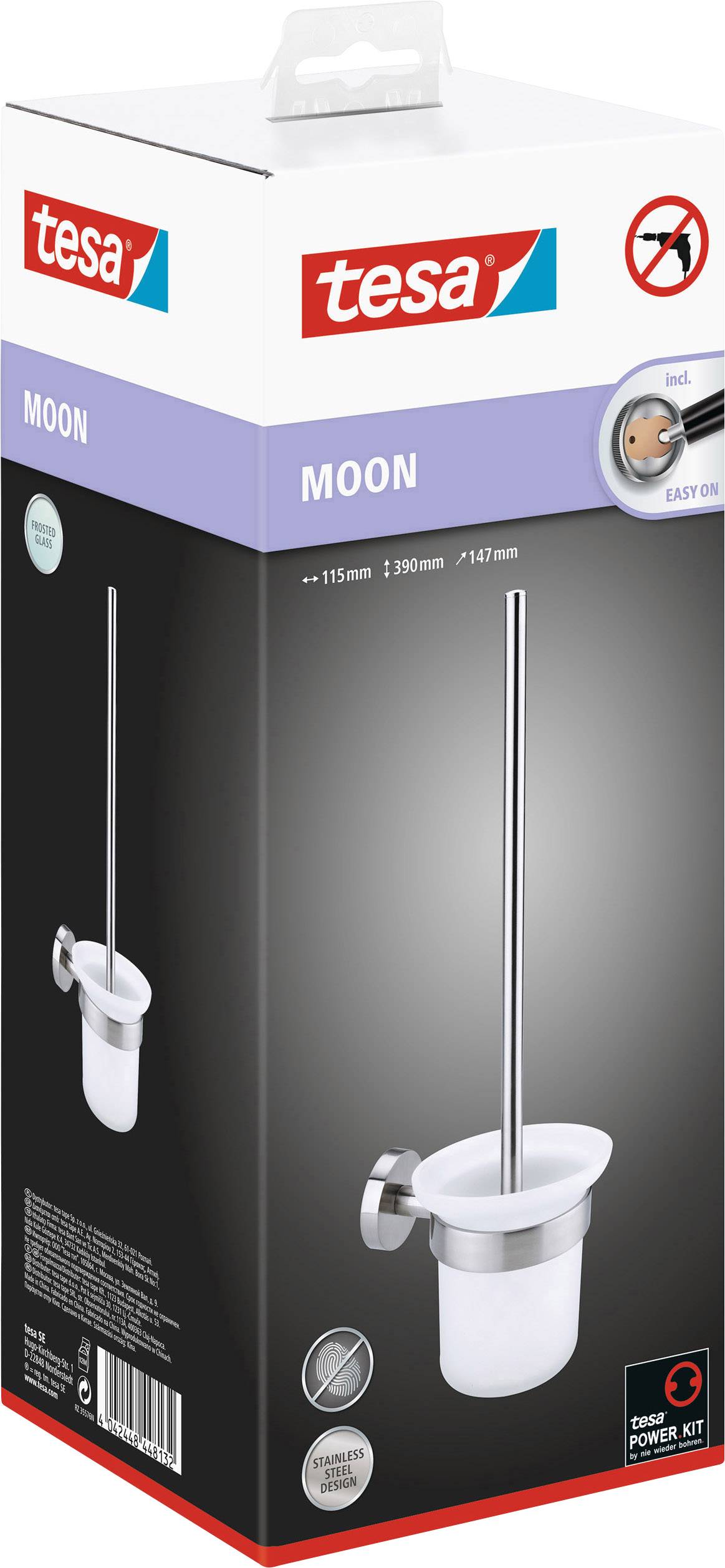 Tesa MOON Klobürsten-Garnitur Klebstoff Metall