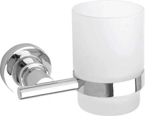 40299-00000-00 luup Zahnputzbecher Klebstoff Chrom (glänzend), Weiß (satiniert)