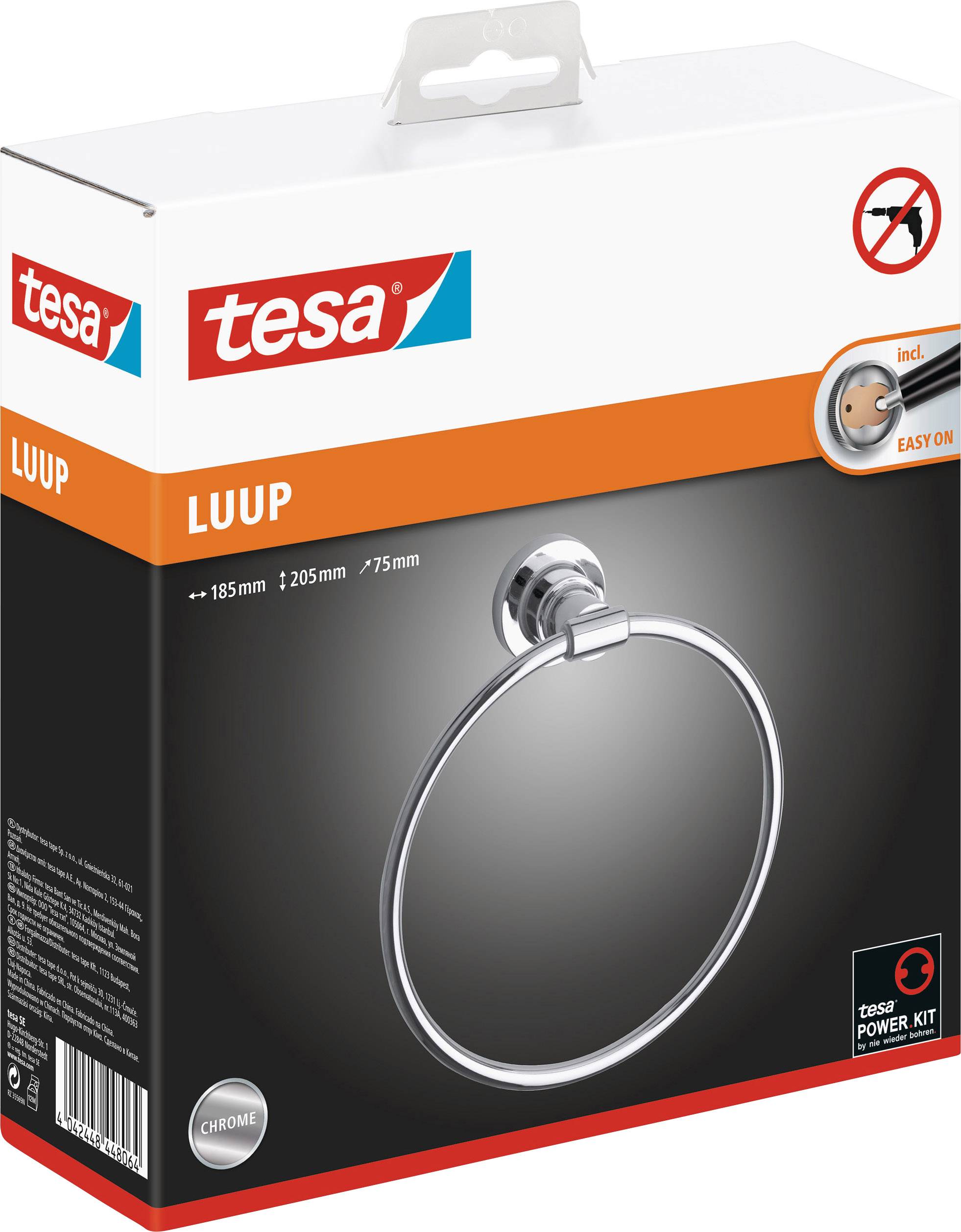 Tesa luup Handtuchring Klebstoff Metall