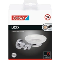 Tesa LOXX 40282-00000-00 Seifenschale Chrom (glänzend), Weiß (satiniert) Tesa LOXX 40282-00000-00 Seifenschale Chrom (glänzend), Weiß (satiniert)