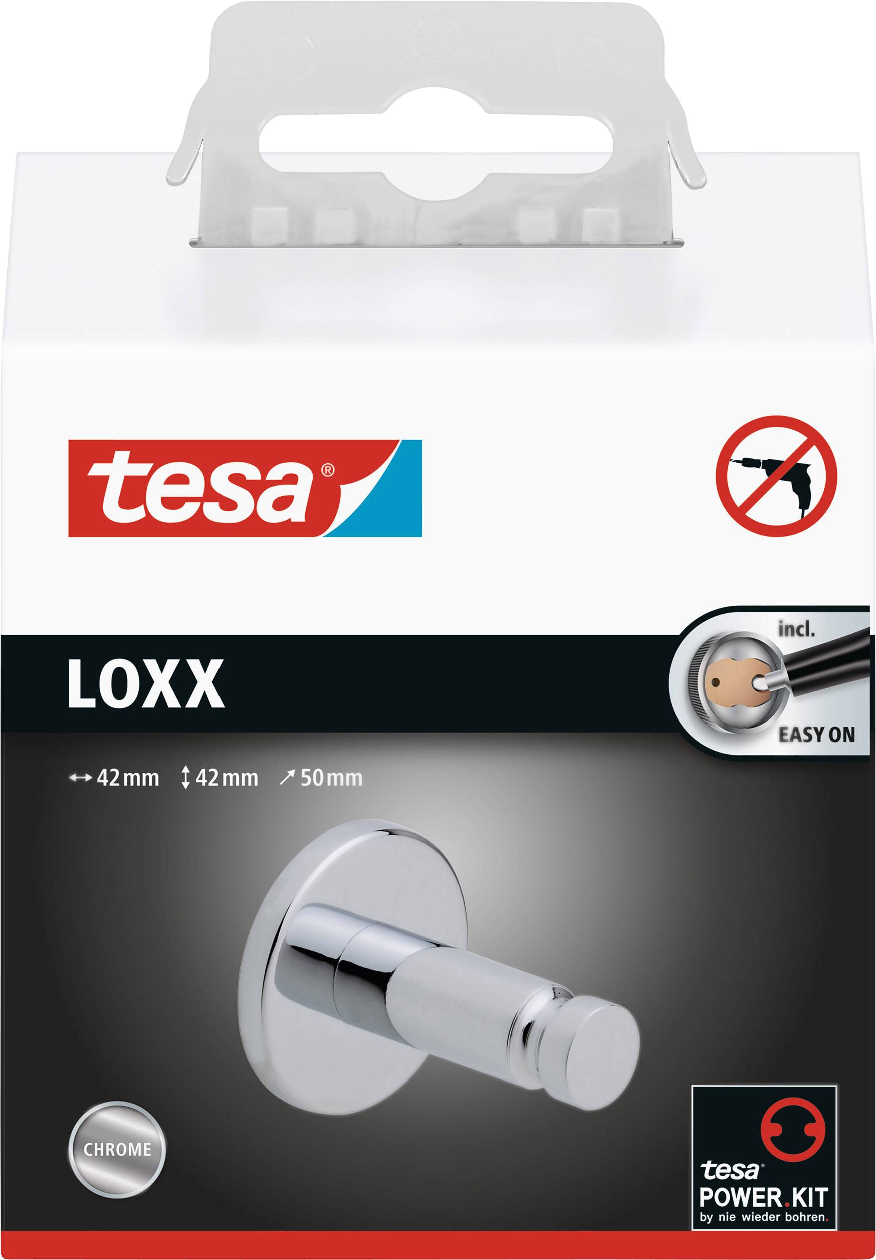 Tesa LOXX Handtuchhaken Klebstoff Metall