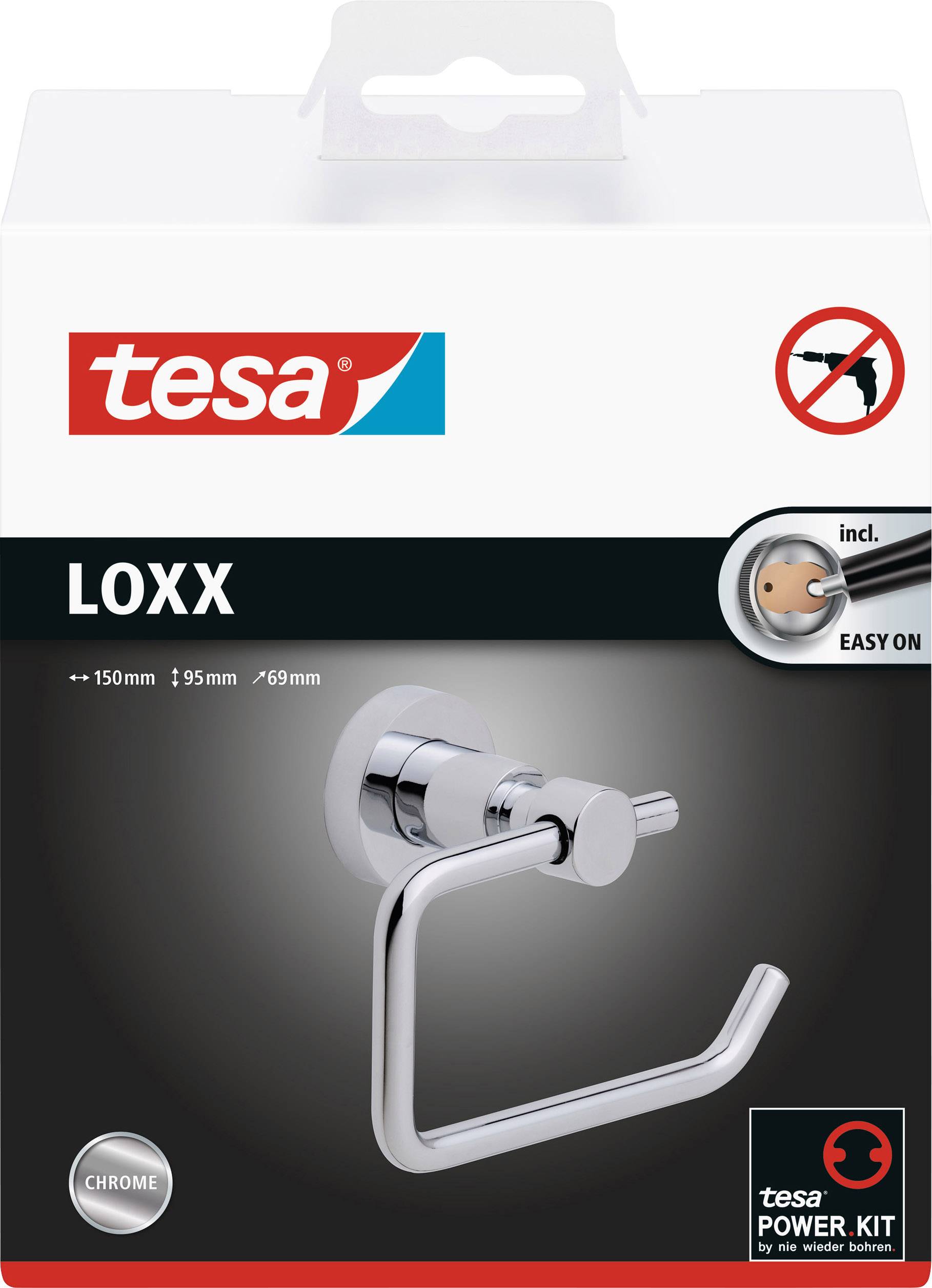 Tesa LOXX Toilettenpapierhalter Klebstoff Metall
