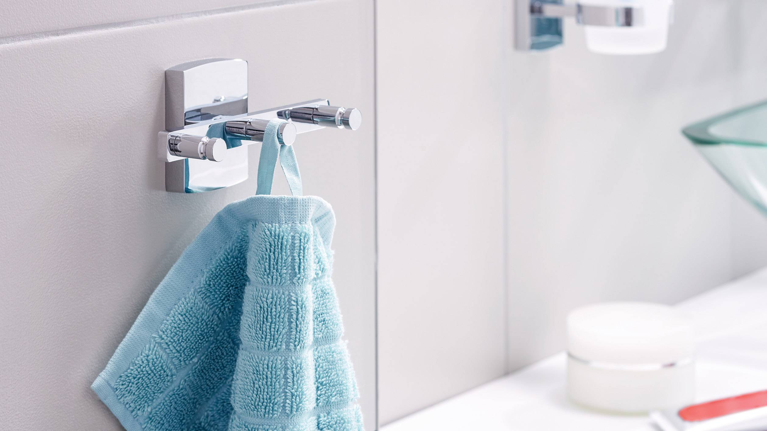 Tesa 40262-00000-00 klaam Hakenleiste Klebstoff Chrom (glänzend)